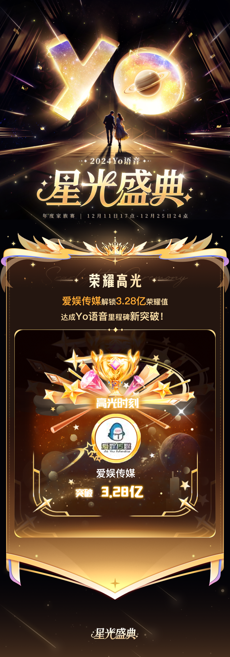 逆袭传媒总荣耀近5亿，登顶年度最强家族！