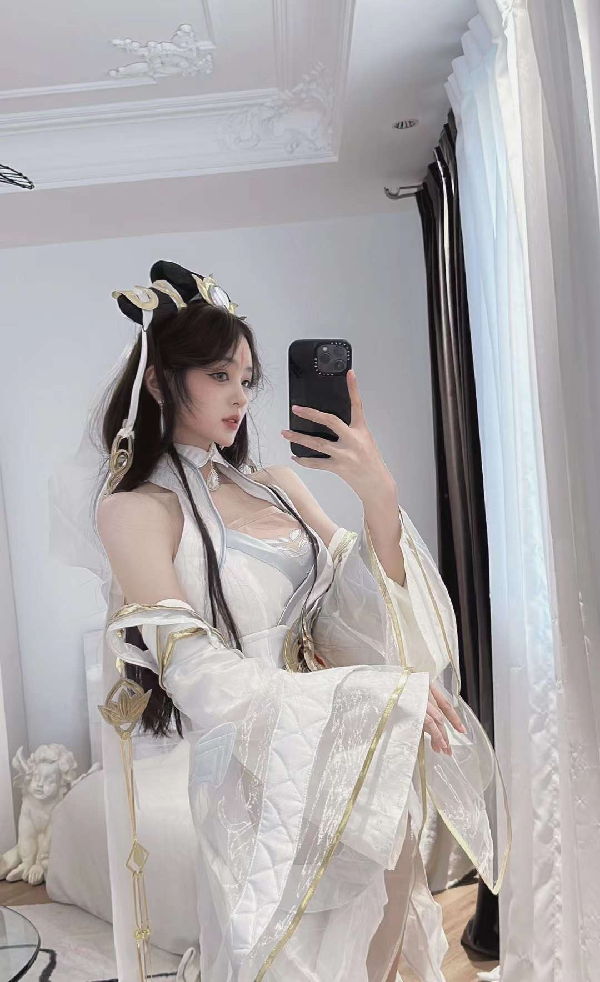 媚娘最新cos，国服大乔绝美妆容