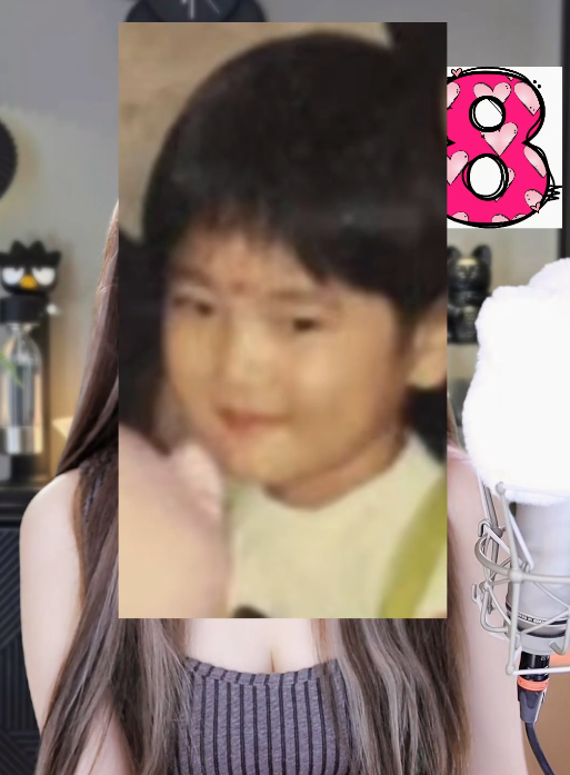 天生丽质，微凉晒儿时照片证颜值