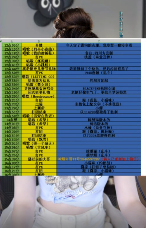 兰梦莎直播日记，详细到惊呆微凉