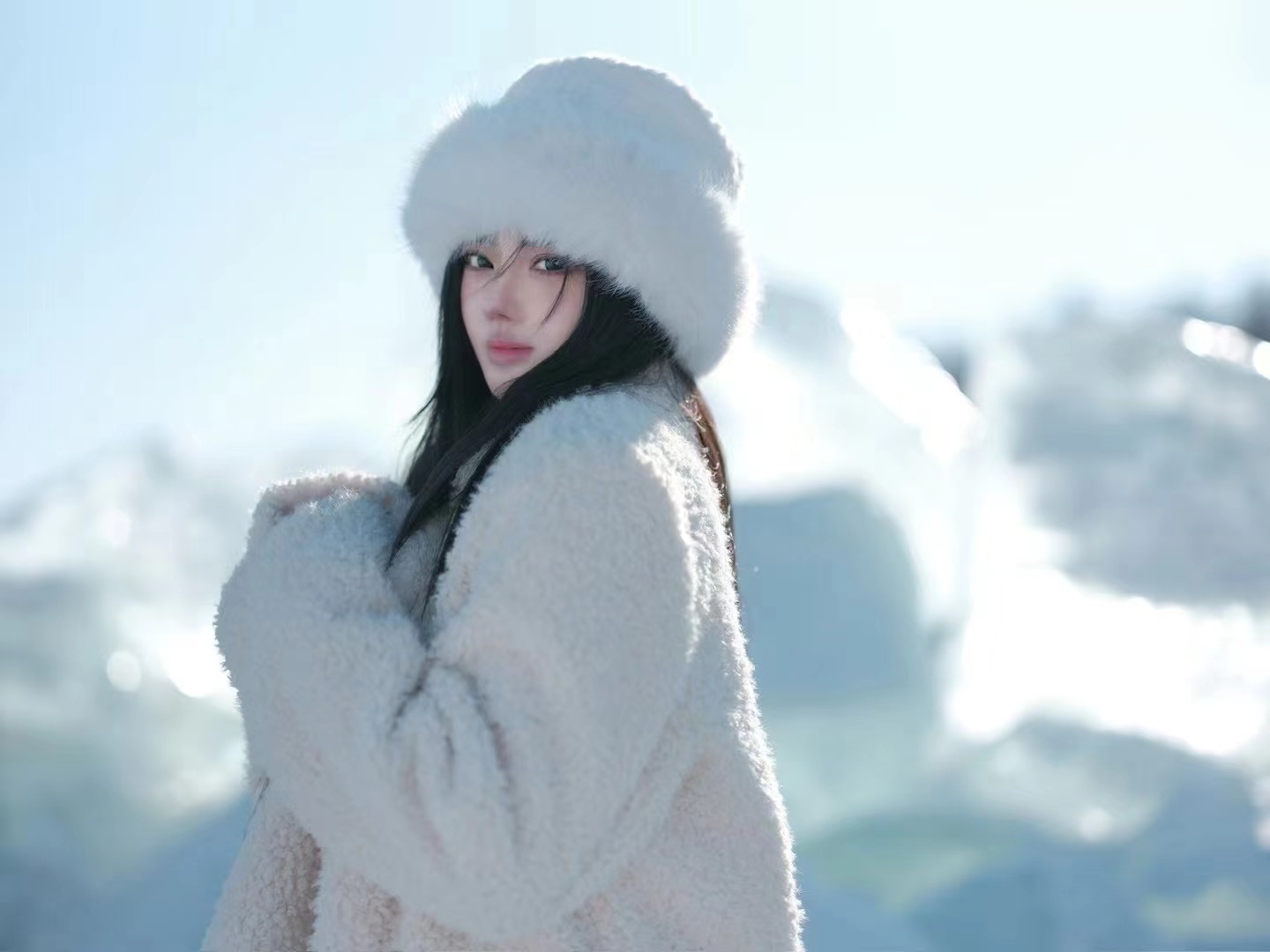 晓夏打卡净月潭，冰天雪地更显女神范！