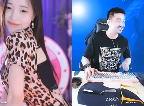 豹纹！美女现场换衣