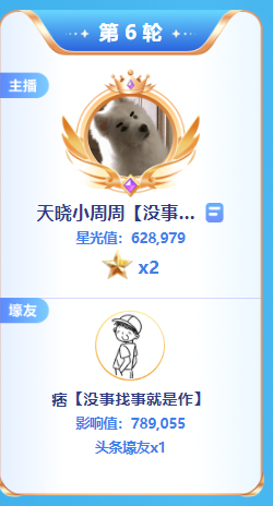 近百万票大战！小周周获神豪痞哥支持夺头条