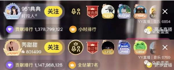 没有上限，双电母火拼小时榜！