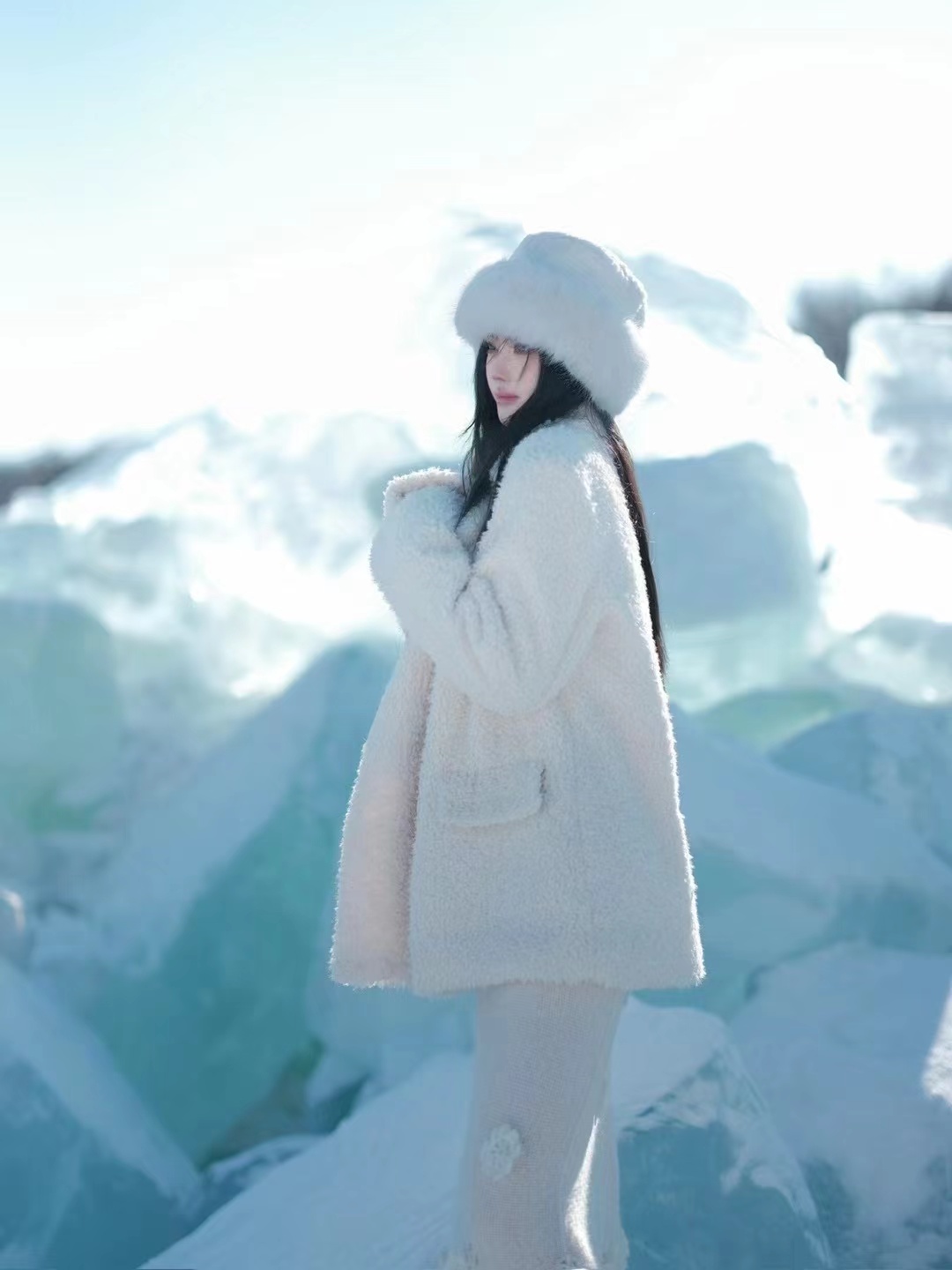 晓夏打卡净月潭，冰天雪地更显女神范！