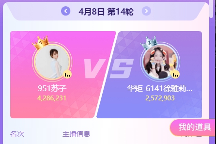 苏子大战徐雅莉，450万闪耀获胜