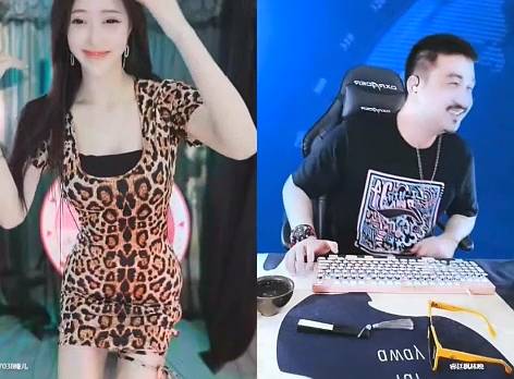 豹纹！美女现场换衣