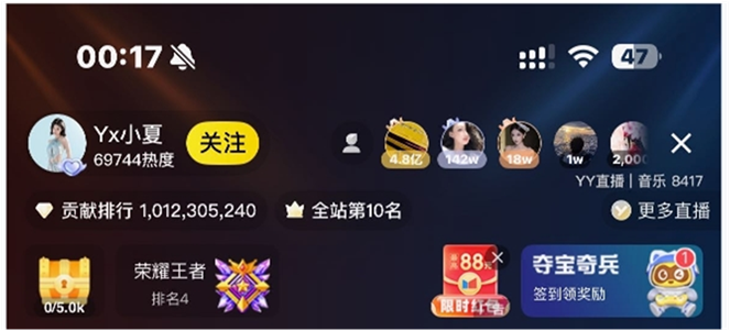 两大超级神豪力挺两大电母，Yx不得了！